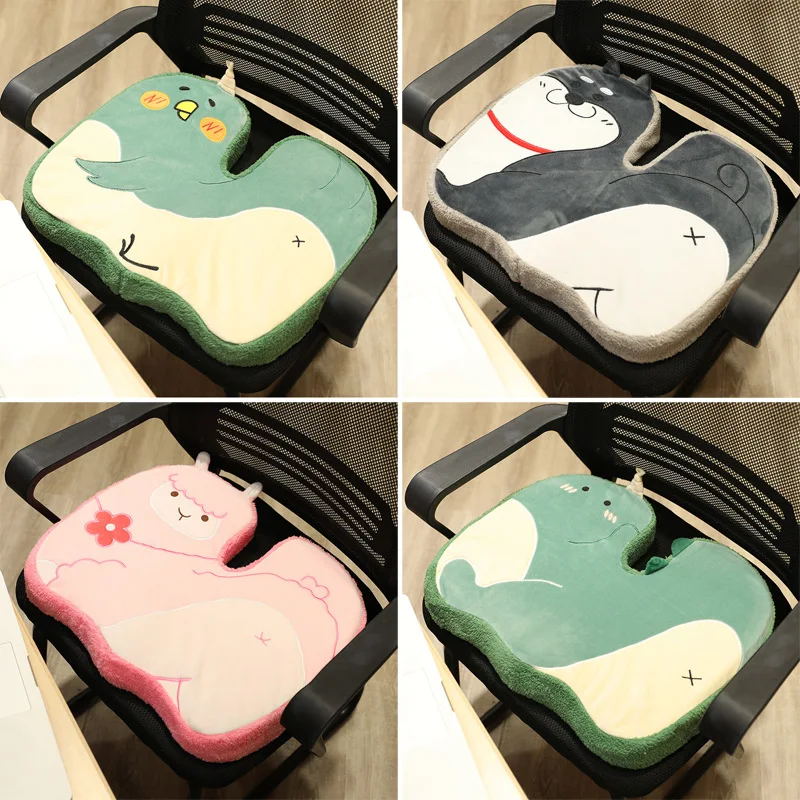 Cartoon Alpaca Memory cotton chair cushion breathable office sedentary seat beautiful buttocks pregnant women ass gift | Игрушки и хобби