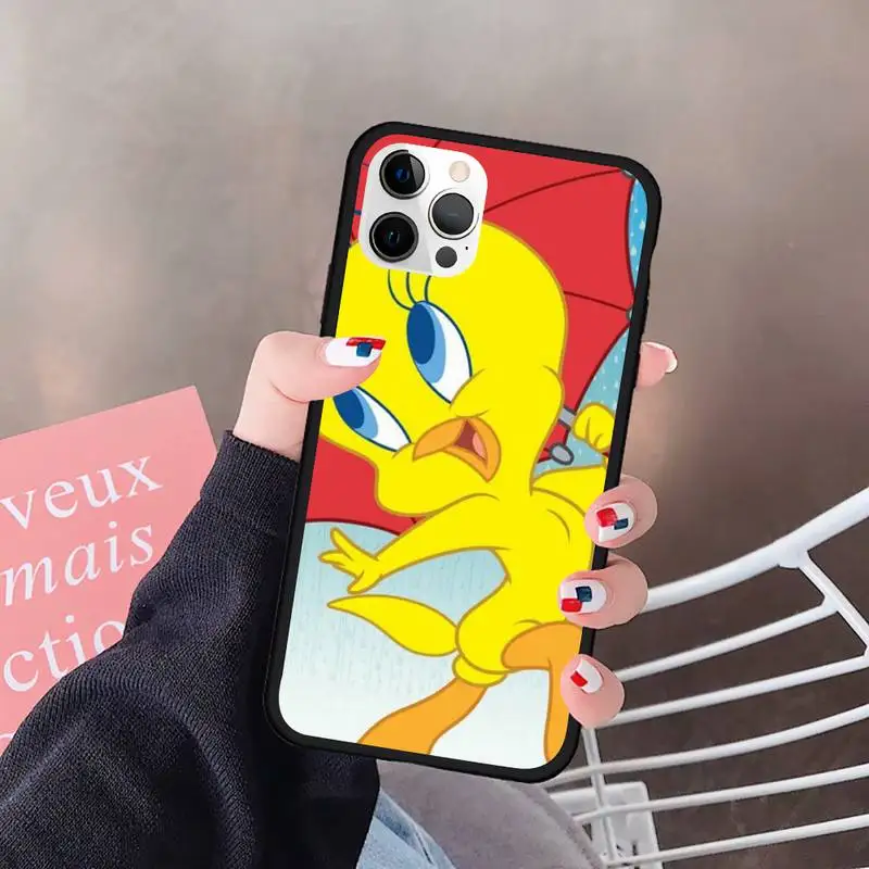 

Cartoon Tweety Bird Piolin Phone Case For Iphone Case 5 5S SE 6 6s 7 8 11 12 X Xs Xr Pro Plus Max Mini Cover