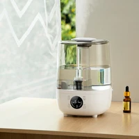 100 240v 4 5l smart air humidifier with remote control timer double mist for home office essential oil aroma diffuser adjustable