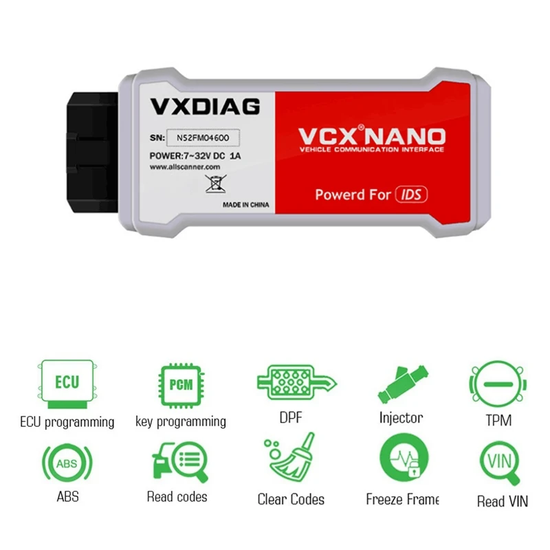 

VXDIAG VCX NANO For Ford IDS V109 Car Diagnostic Tool For Mazda IDS V109 Automotivo Scanner Programming Tool