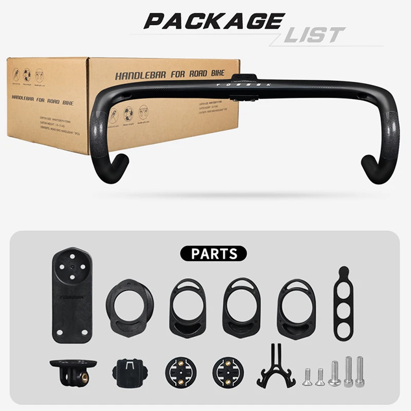 Pаспродажа TOSEEK руль для шоссейного велосипеда интегрированный полностью углеродное волокно 28,6 мм руль для велосипеда 400/420/440 мм матовый стержень 80/90/100/...