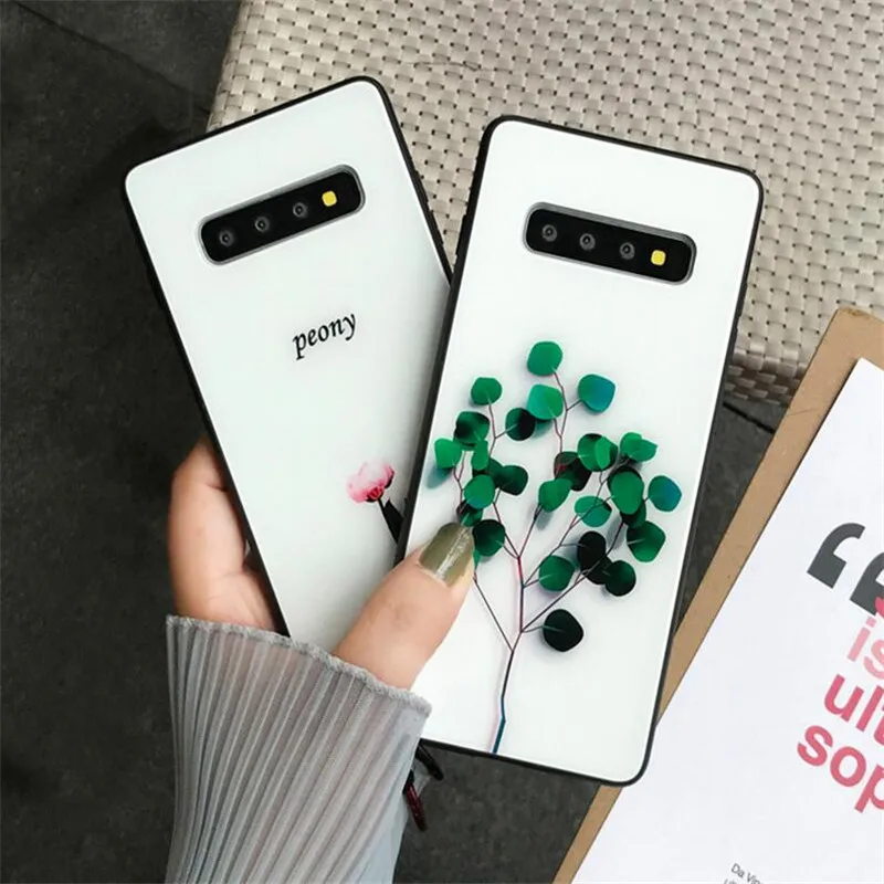 Ourpho Летний чехол для телефона с растительным листом и цветами samsung Galaxy S10 S8 S9 Plus