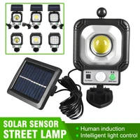 solar sensor project light street light cob led two styles of outdoor garden waterproof body sensor light garden light