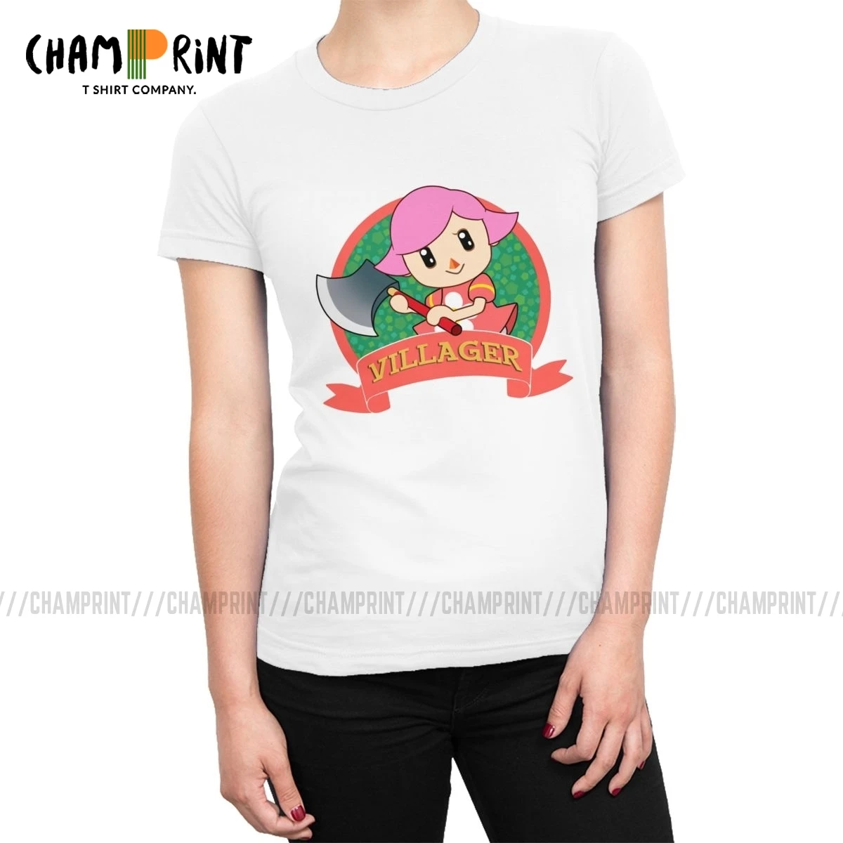 Женская футболка с коротким рукавом и круглым вырезом в Корейском