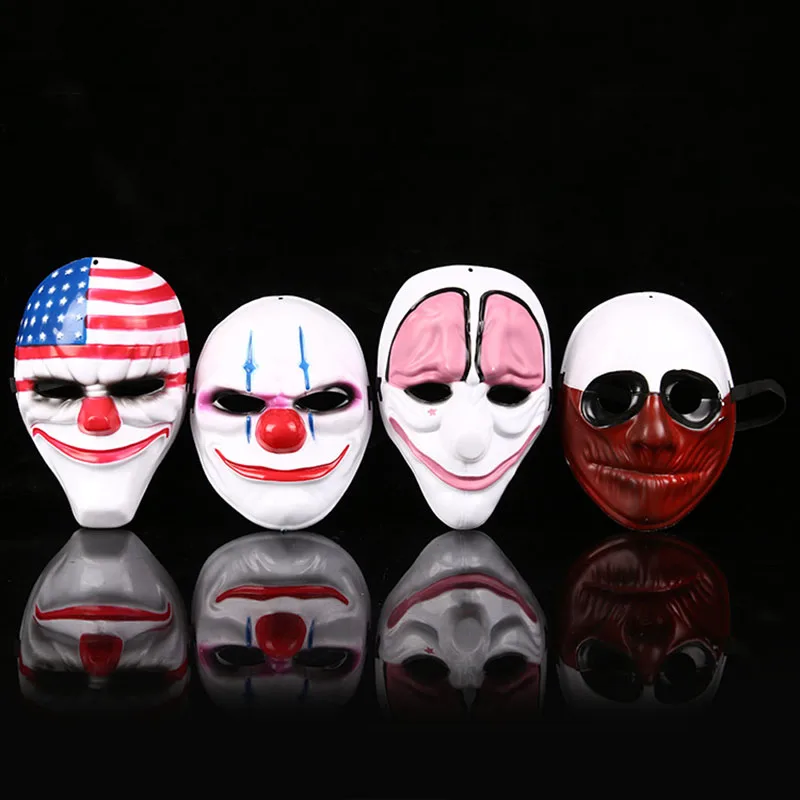 

Halloween US Flag Clown Masks Masquerade Party Scary Clowns Carnival Mask Payday 2 Horrible Funny Pay Day Mask Prop Supplies