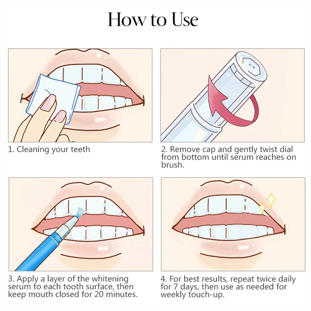 

1/2PCS Painless Teeth Whitening Pen Cleaning Serum Remove Plaque Stains Dental Tools Whiten Teeth Oral Hygiene