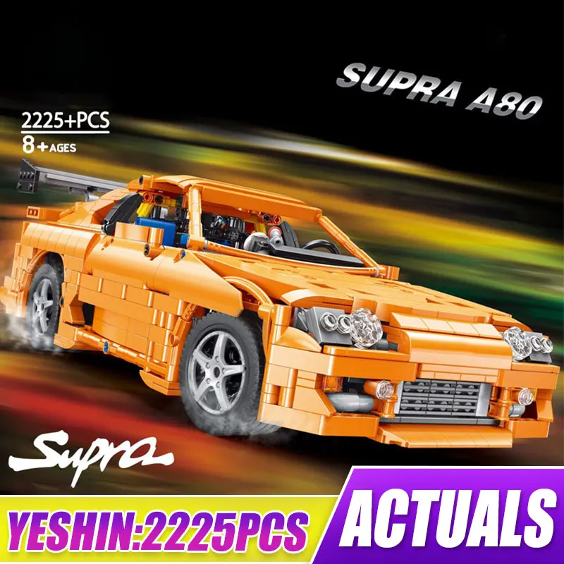 

Yeshin QC018 высокотехнологичные игрушечные автомобили 1:12 Toyota Supra A80, Модель гоночного автомобиля, конструктор в сборе, кирпичи для детей, рождест...