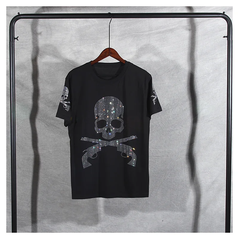 

Женская футболка с коротким рукавом и принтом черепа, Свободный Топ из 100% хлопка, в темноте, Летний сезон 2022