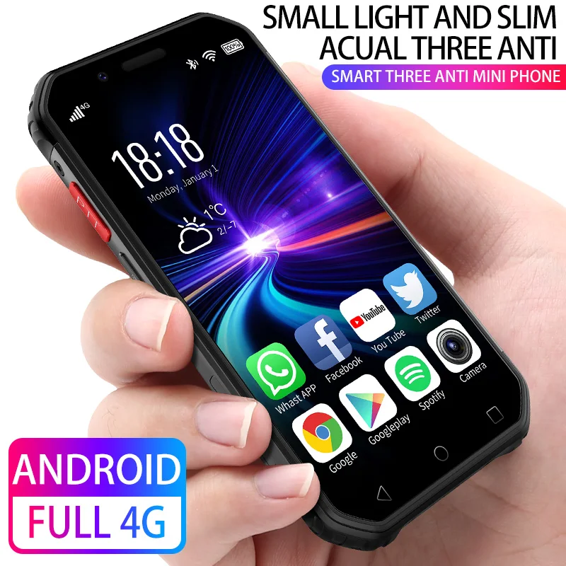 4G Waterproof Pocket Smartphone 3GB 32GB Android 6.0 Mobile Phone  3 inch Face ID Unlock PTT NFCQuad Core 1900mAh Cellphone M31