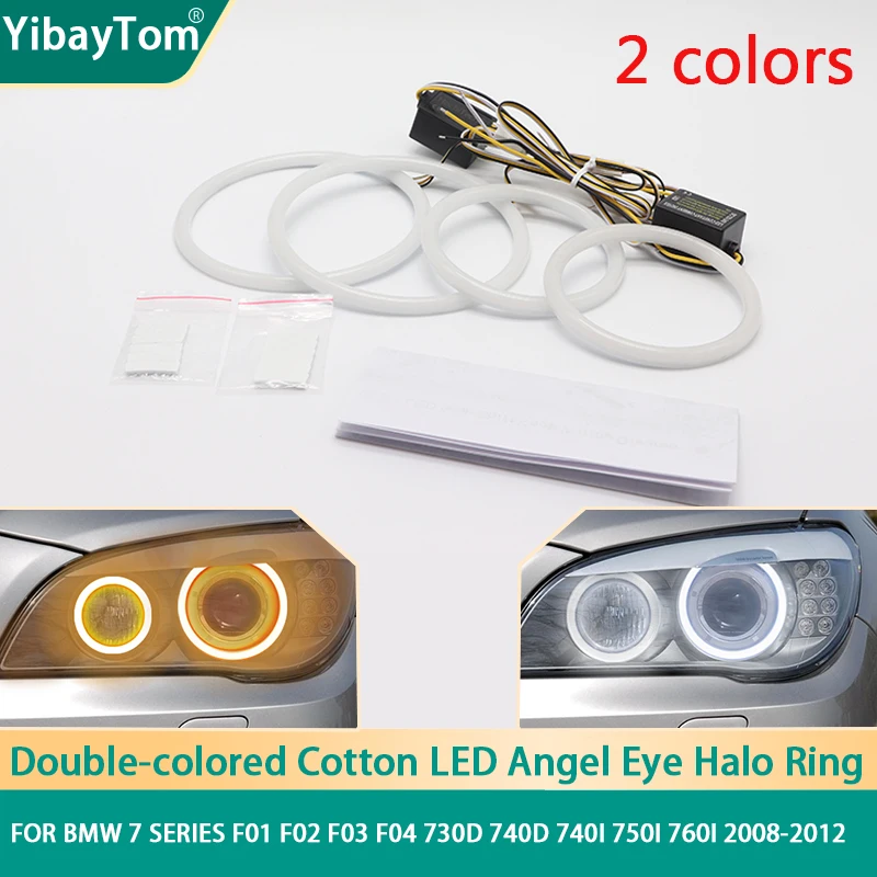 

SMD Cotton Light Switchback LED Angel Eye Halo Ring DRL Kit For BMW 7 Series F01 F02 F03 F04 730d 740d 740i 750i 760i 2008-2012
