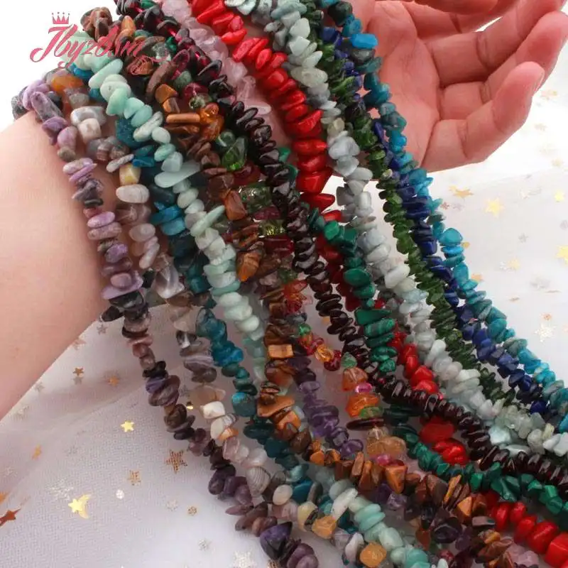 4 6x6 8mm Натуральный камень Бусины бусинки бусины Freeform чип Gem для поделок Цепочки и