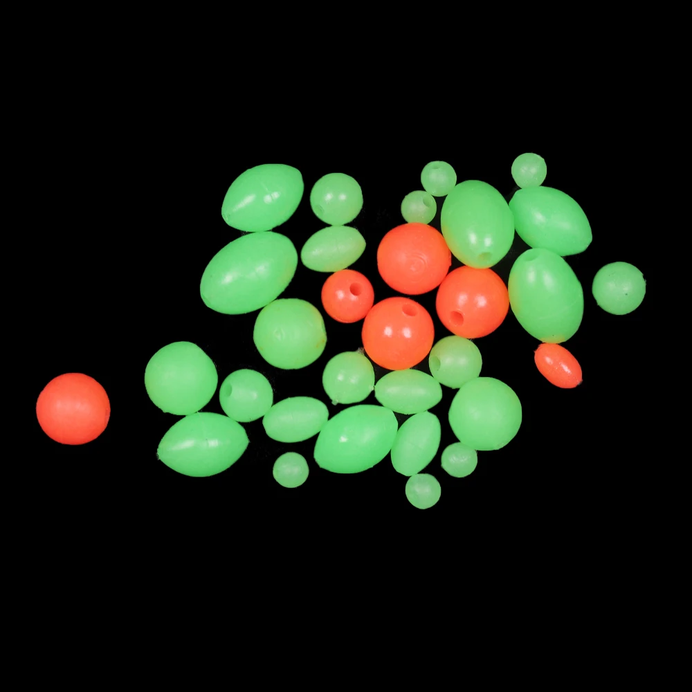 1 коробка 385 шт./компл. комбинированные светящиеся рыболовные бусины в темноте