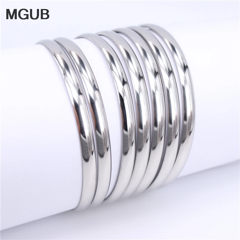 Комбинированные браслеты из нержавеющей стали 6 мм шириной 55 60 65 68 7 шт. для