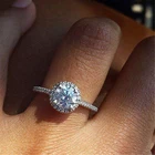 Женское Обручальное кольцо с кристаллами и цирконием, свадебные украшения, Подарочные Классические кольца