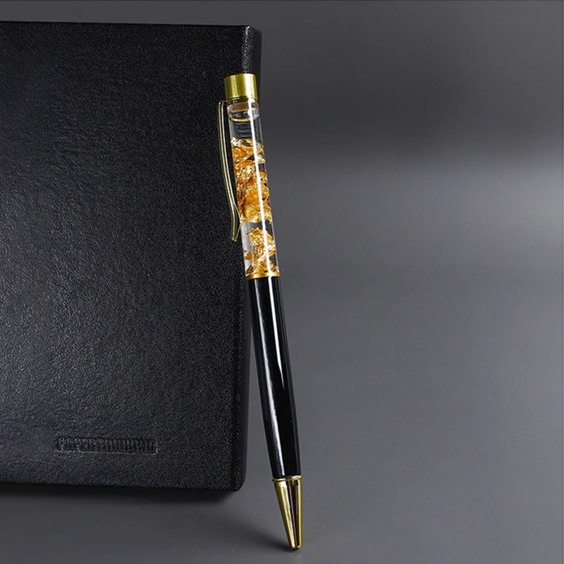 

Творческий металлическая шариковая ручка 0,7 мм золото ручки с фольгой для офисный канцелярский подарок; Ручка