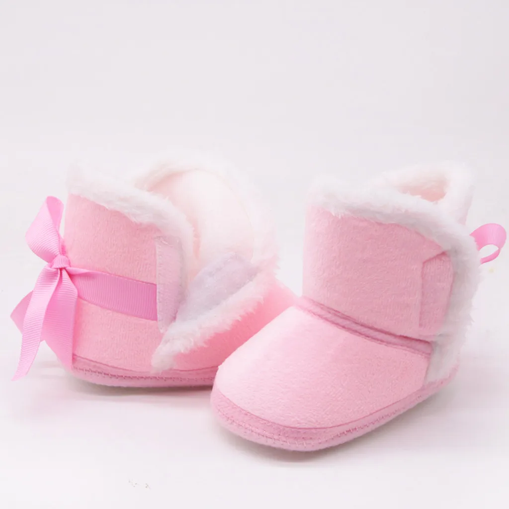 

Зимняя обувь для новорожденных мальчиков и девочек, обувь для первых шагов, зимняя теплая обувь для младенцев, ботинки для девочек из искусс...