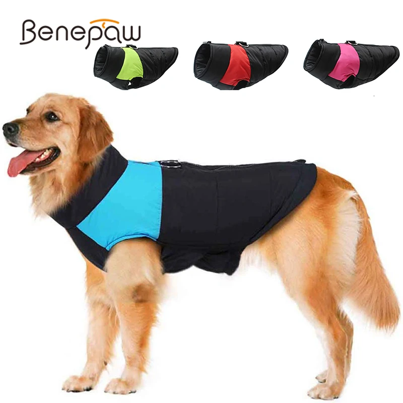 Benepaw Одежда для маленьких и средних собак зимняя теплая легкая прочная Одежда для питомцев водонепроницаемая куртка легко надевать/снимать