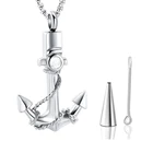 Якорь памяти нержавеющая сталь навигация ВМС ожерелье для кремации подвеска-урна ожерелье для праха ювелирные изделия подвеска-сувенир подарок