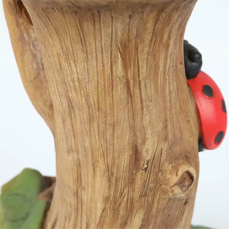 

Polyresin Sunflower Bird Bath Garden Ornament with Ladybutt Yard Lawn Decoration jlrr