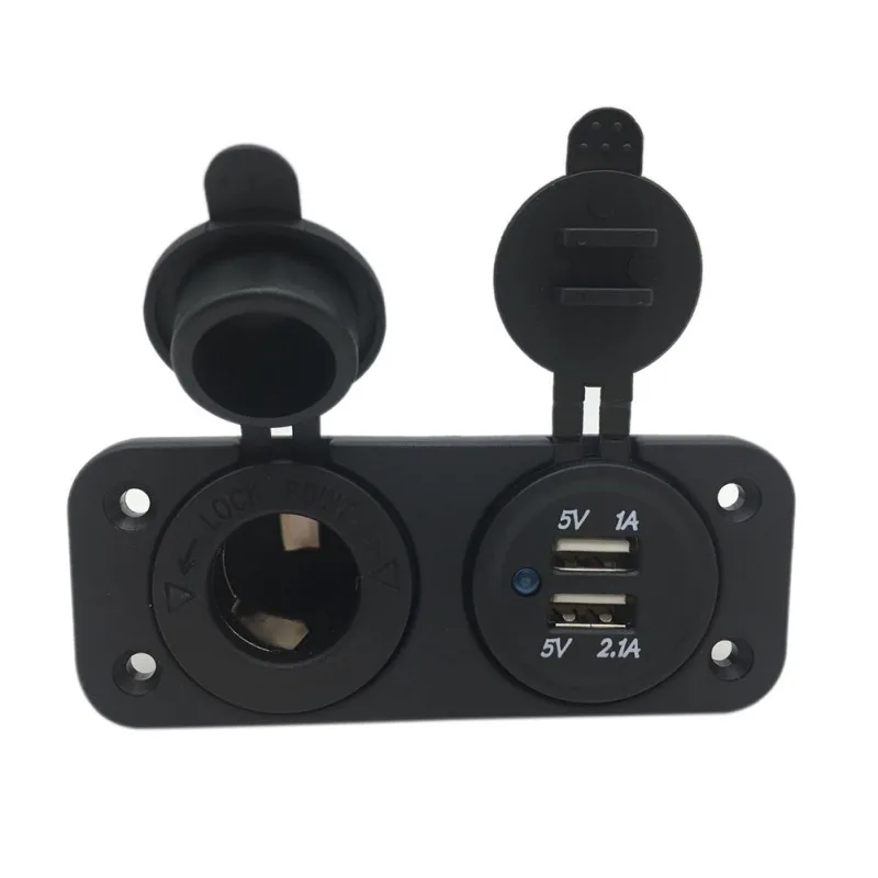 12V гнездо для автомобильного прикуривателя адаптер разветвитель на мотоцикл