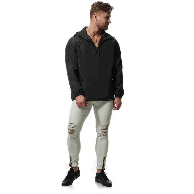 

Nice Popest Jacket Men Windbreaker Autumn Hooded Casual Jackets Male Coat England Style Zippers Thin Jacket Europe/US Size S-XXL