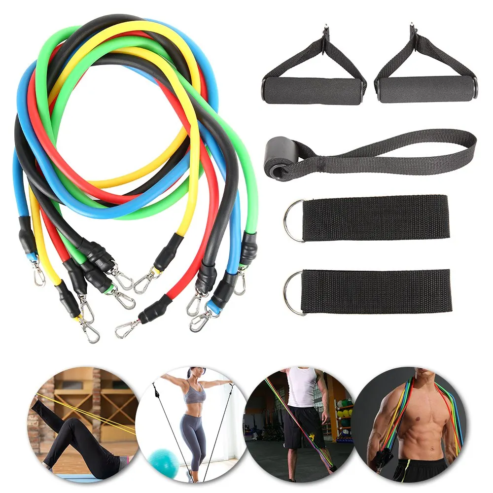 

11Pcs Resistance Bands Set Expander Yoga Exercise Fitness Rubber Tubes Band Stretch Training Home Gyms Workout Elastic Pull Rope