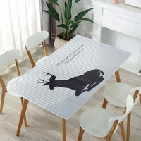 pvc waterproof oil proof tablecloth cartoon printed leather table cloth party table deco cover placemat customize table mat
