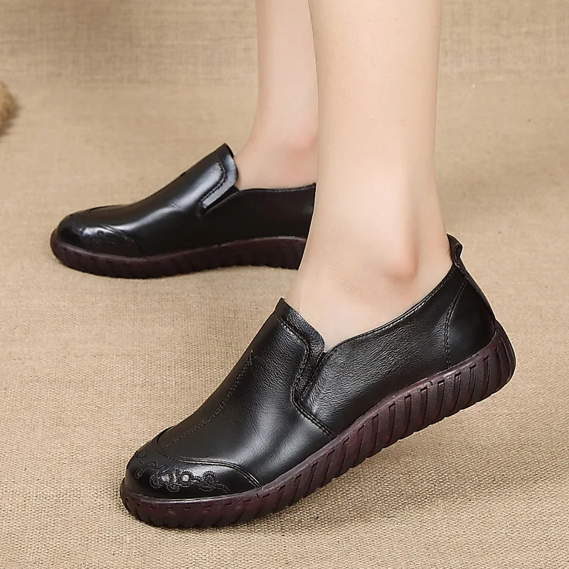 Женские лоферы ручной работы AARDIMI из натуральной кожи на плоской подошве в стиле