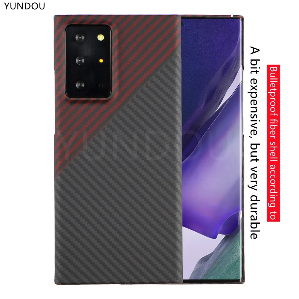 

Matte Pure Carbon Fiber Case For SAMSUNG Note 20 Ultra Case Aramid Fiber Ultra Thin Anti-fall Phone shell for samsung 20 case