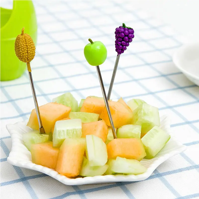 Для закуски фруктовых салатов десертов мини вилки 6 шт./компл. небольшие