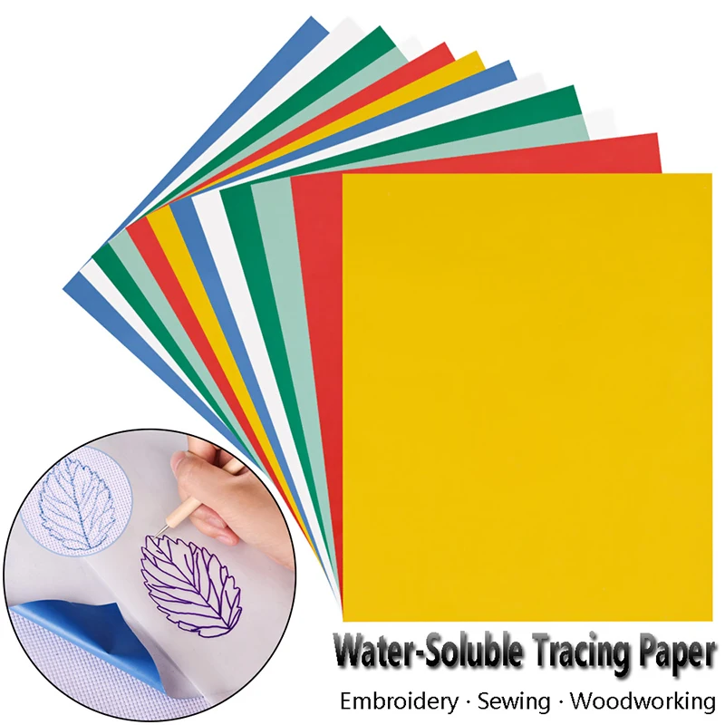 

10pcs/Set Tracing Paper Coated Carbon Paper DIY Handmade Cloth Embroidery Papers Fabric Drawing Tracing Copy Paper