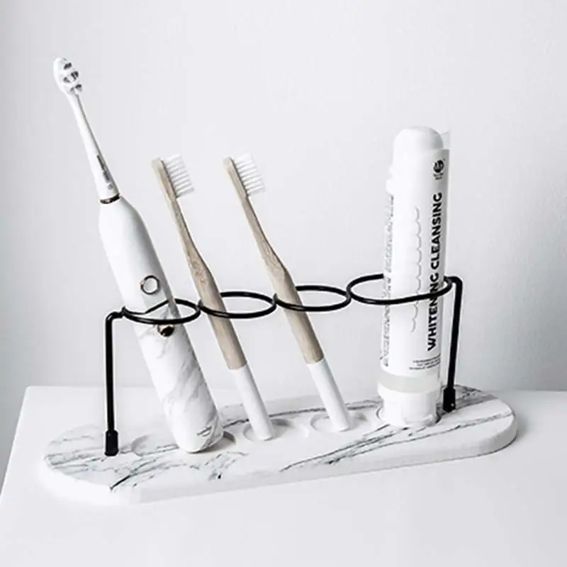 

Toothbrush Holder Absorption Base Storage Rack Tooth Brush Toothpaste Stand Shelf Cup Holder Bath Accessories