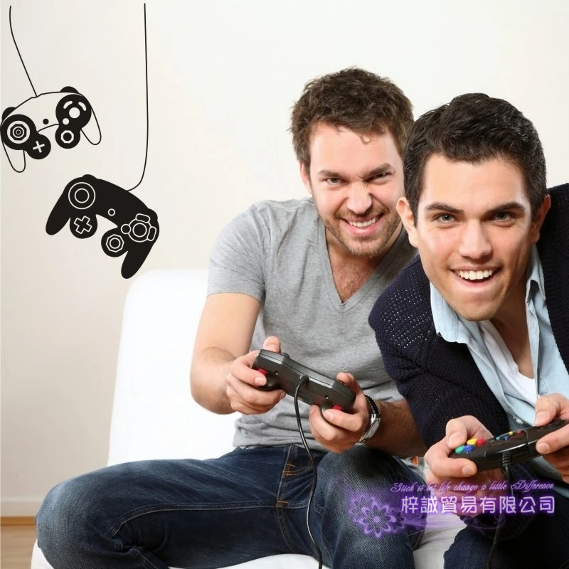 Игра наклейка на ручку Видео игровой контроллер Стикеры играть плакаты тематики