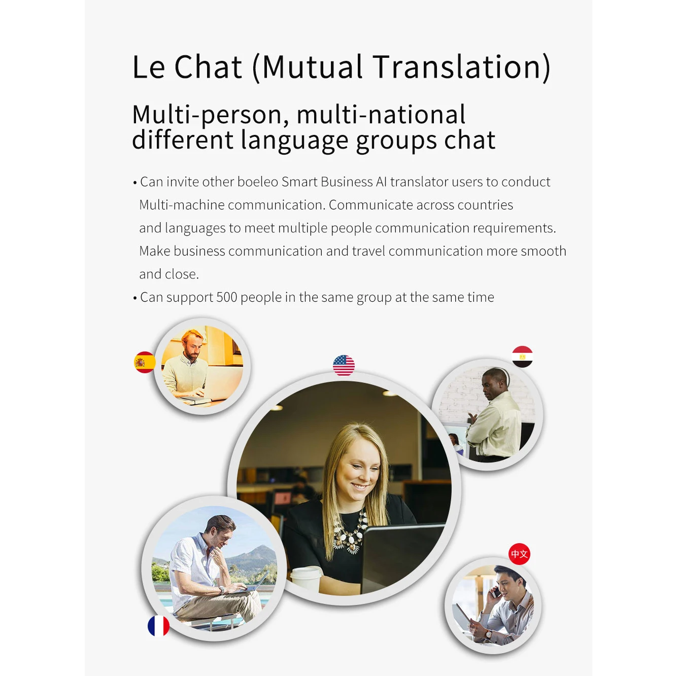 Boeleo smart AI global translator voice instant портативный vidro bateria несколько языков multilingue de voyage de voz одновременное