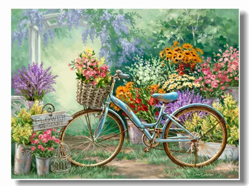 Красивый садовый пейзаж наборы для вышивки крестиком картина маслом поделки 14