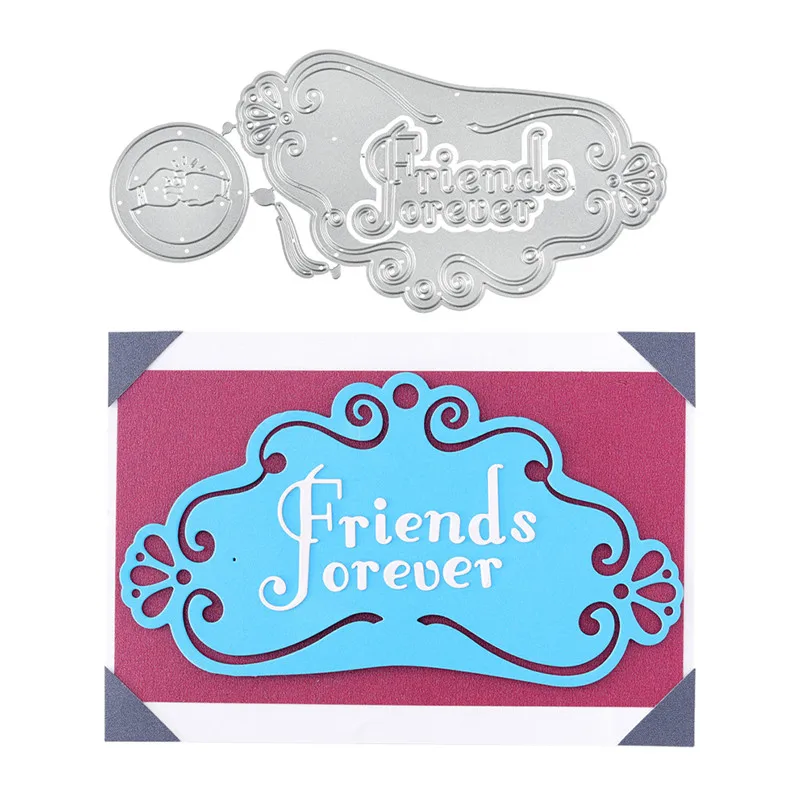 Трафареты YaMinSanNio Friends Forever металлические режущие штампы в рамке для изготовления