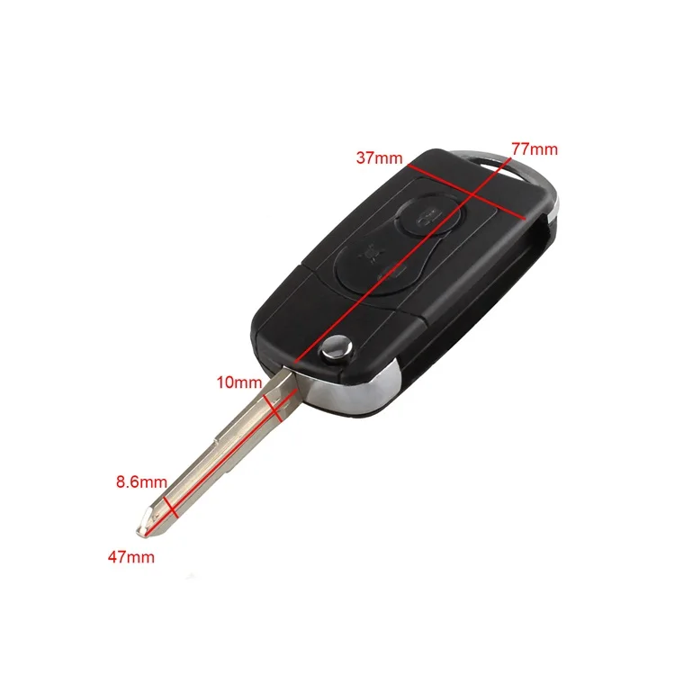 Складной автомобильный чехол для ключей Yetaha с 2 кнопками и дистанционным