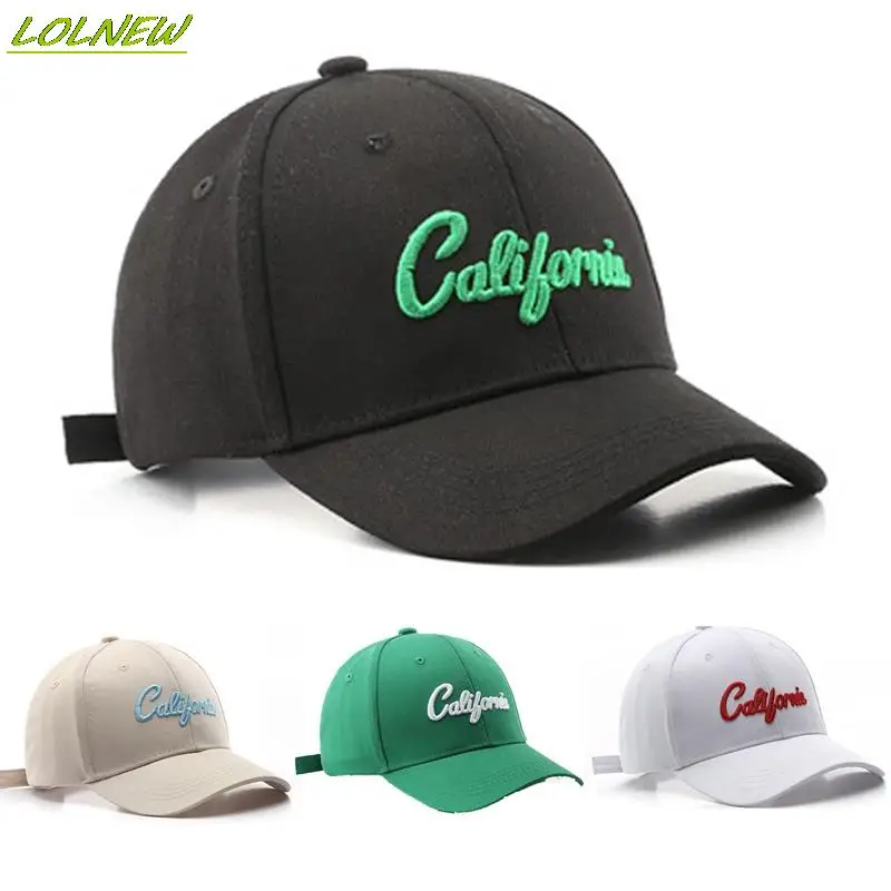 

Men's Baseball Cap 3D Embroidery Letter Korean Pop Hip-Hop Hats Fluorescent Green Cotton for Women Men's Baseball Cap Snapback