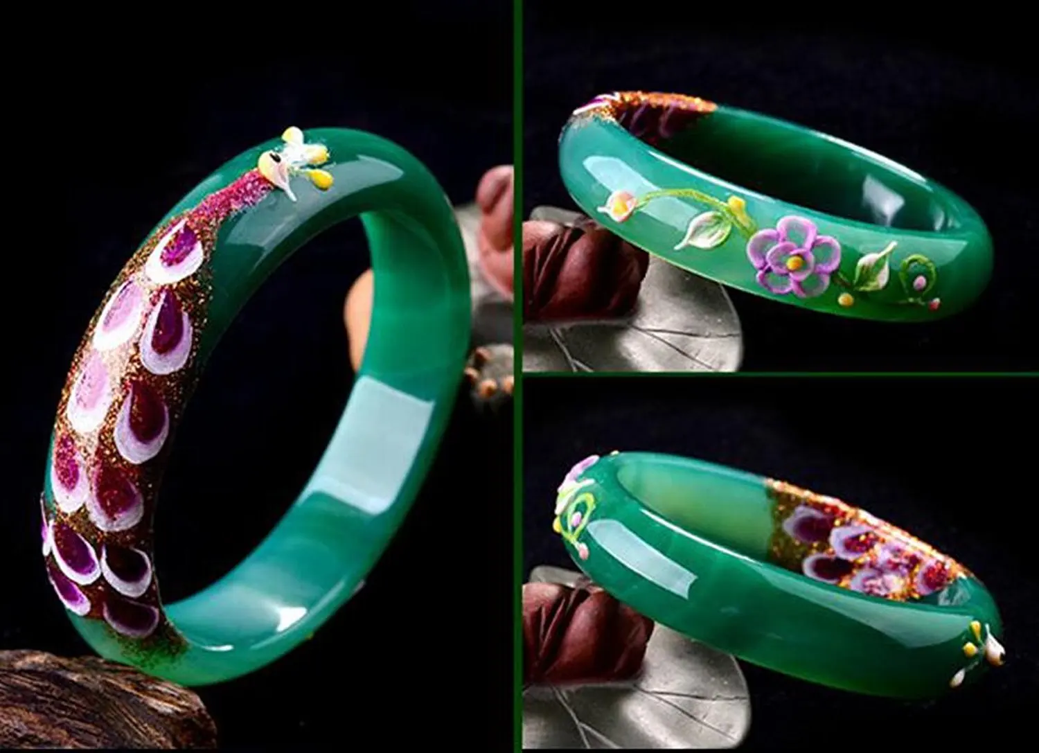 LETSFUN Изящные Ювелирные изделия классический модный полированный зеленый агат