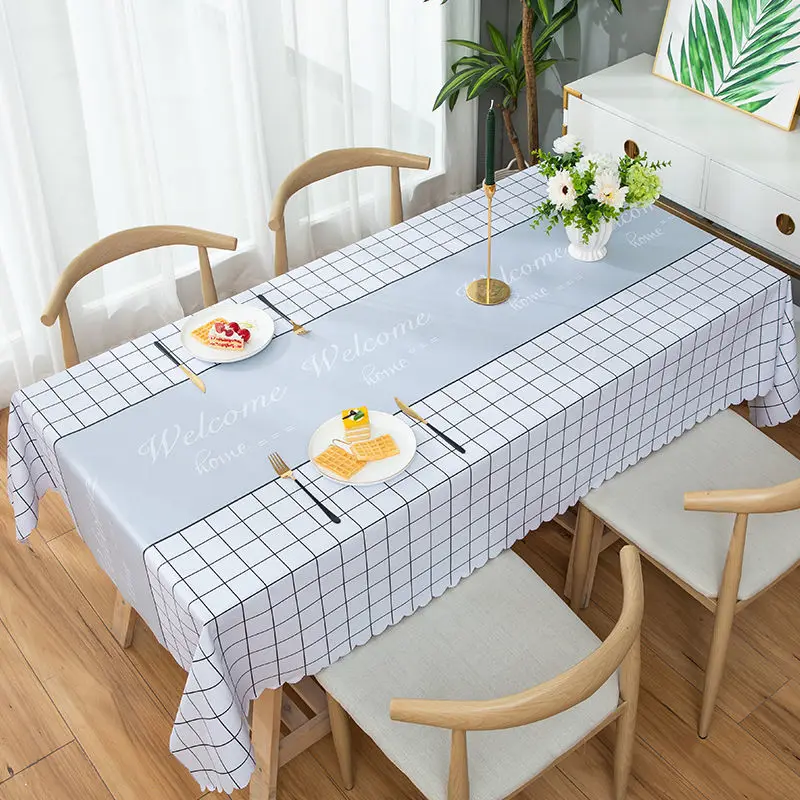 

Домашний декор, водонепроницаемая праздвечерние чная скатерть, элегантное прямоугольное украшение для свадебной вечевечерние НКИ, обеден...