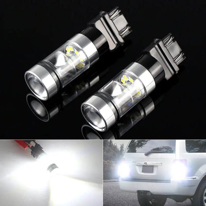 2pc Canbus LED Reverse Light Lamp 3157 T25 P27/7W For Chrysler Sebring Voyager 300M 300 Intrepid PT Cruiser Aspen Town &amp Country |
