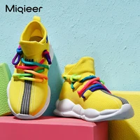 boys girls breathable children sneakers kids casual knit soft anti slip running sports shoes lightweight baby toddler sock boots