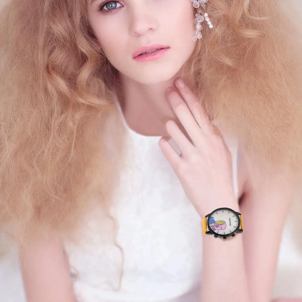 

Quartz Watch Blames Trump non-mechanical Movement Canvas Watches Acrylic No Waterproof Gift For Children