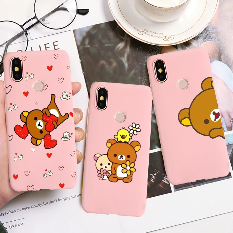 Милый модный чехол Rilakkuma карамельного цвета для телефона huawei p30 lite p20 pro mate 30 20 honor 10