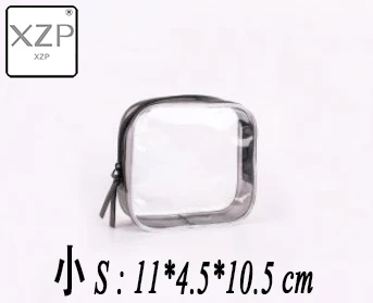 S XZP Transparent Cosmetic Bag PVC Women Zipper Clear Makeup Bags Beauty Case Make Up Organizer Storage Bath Toiletry Wash Bag - Цвет: S