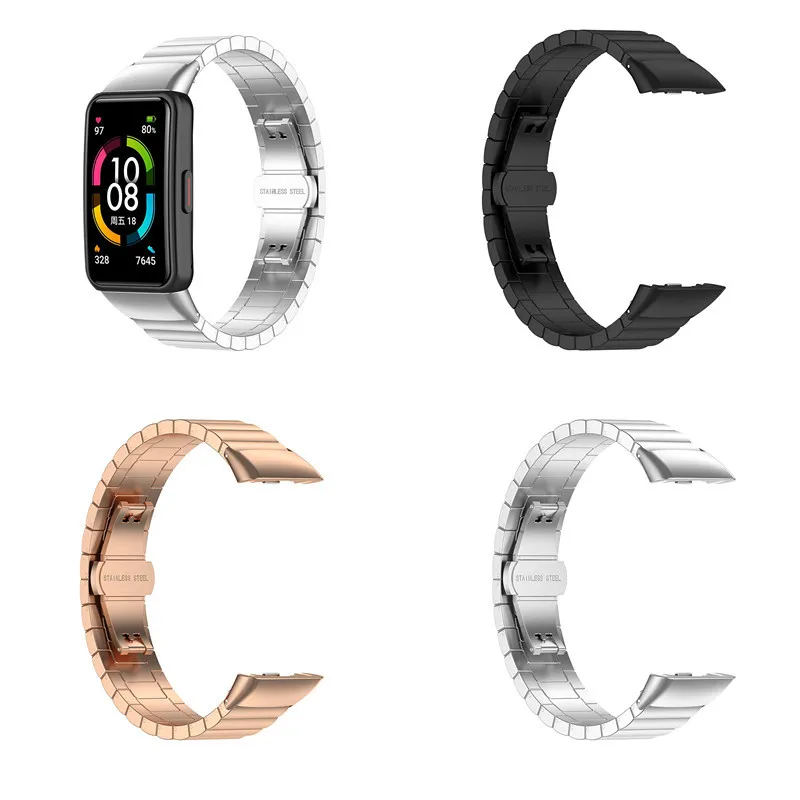 

Stainless Steel Watchband For Huawei Honor Band 6 Smartwatch Bracelet Band Strap For Huawei Band 6 Wristband Correa Metal
