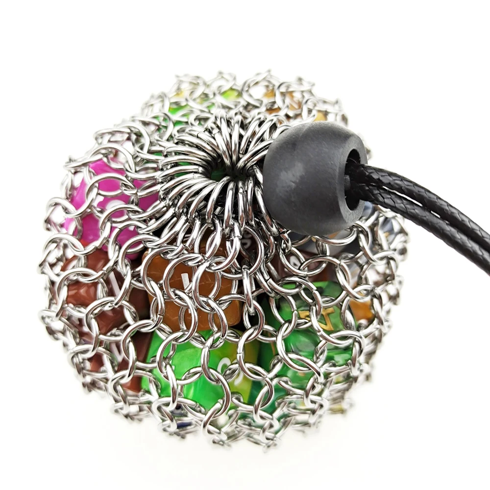 Сумка для костей Chainmail Вмещает около 49 игральных из нержавеющей стали кошелек