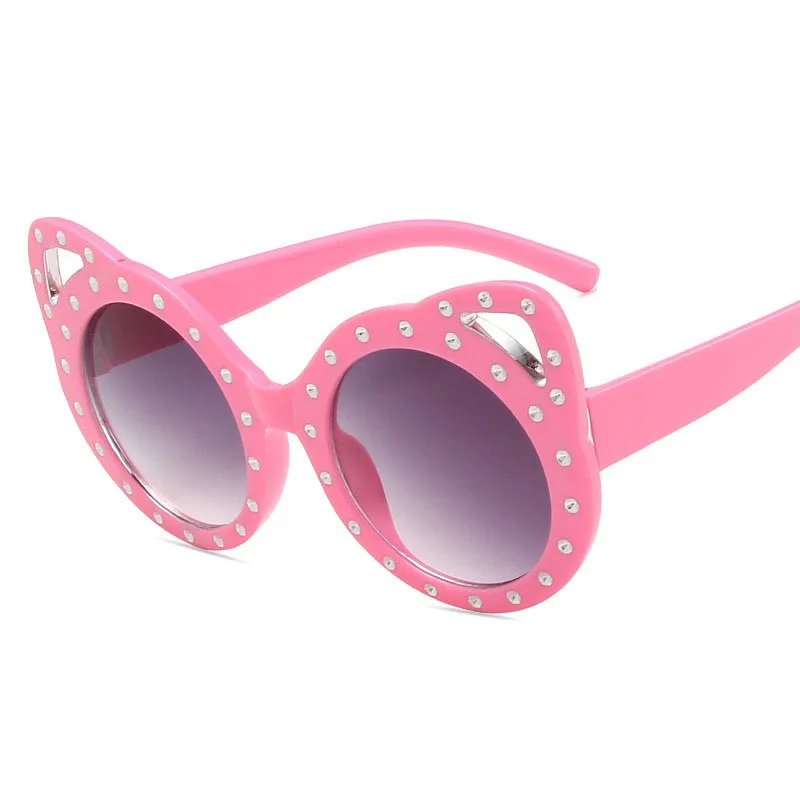 

2021 Retro luxury Cat Eye Kids Sunglasses children Fashion Brand Child Sun Glasses Anti-uv Baby Sun-shading Girl Boy Sunglasses