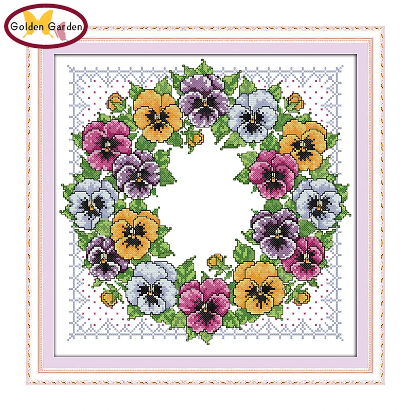 

Наборы для вышивки крестиком GG Pansy, 14CT