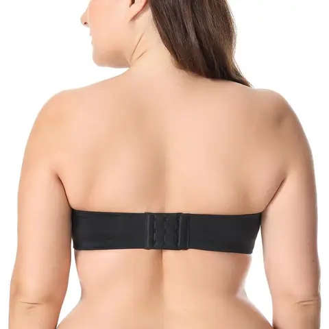 Women Silicone Bands Strapless Bra Seamless Plus Size Support Invisible Slightly Lined Lift Ultimate Plunge A-DD E F 32-42 44 46